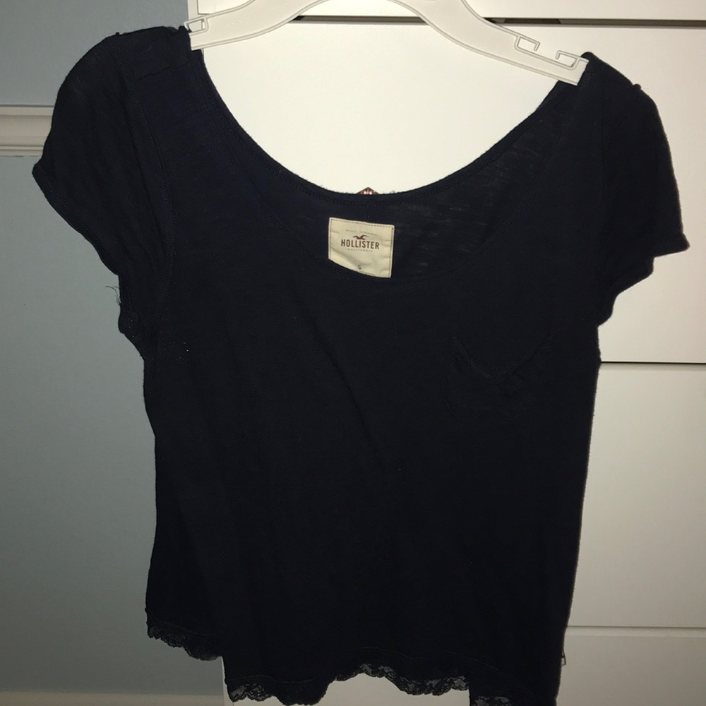Navy Blue crop tee